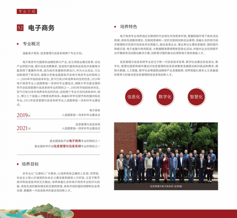 2024年湖南大学招生专业介绍-电子商务