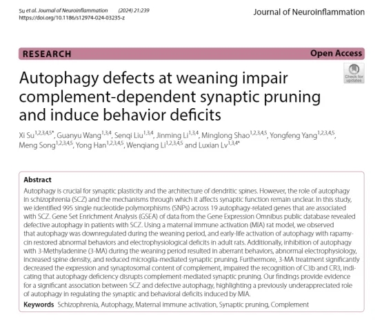 ҽѧԺڶҽԺʦJournal of NeuroinflammationϷоɹ